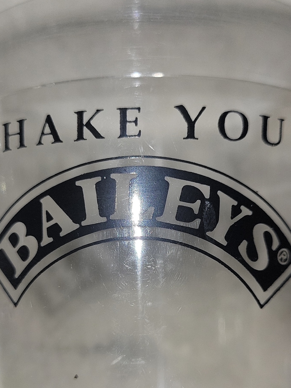 Baileys Clear Glass Tumbler with Black Logo